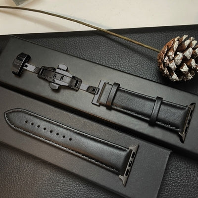 Lederarmband mit Schleifenschnalle für Apple Watch