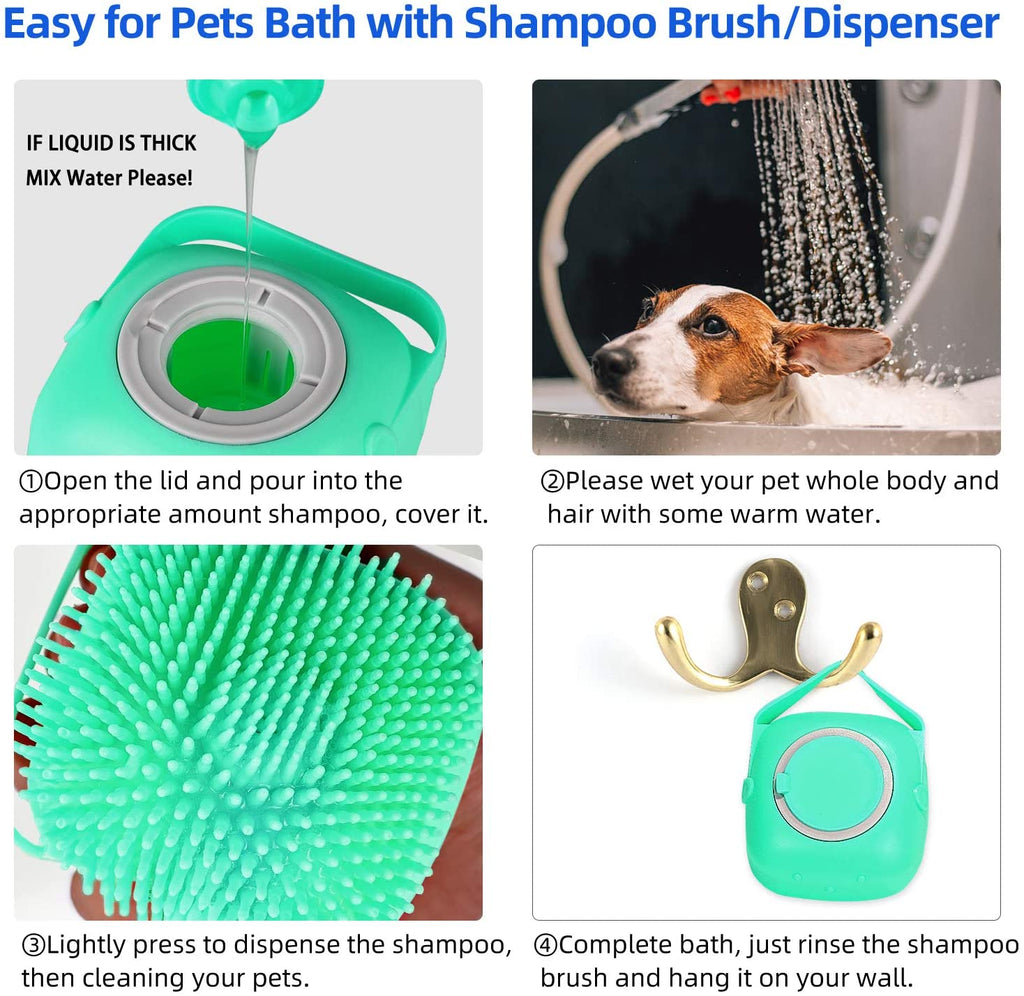 2-in-1 Badebürste mit Massage für Hunde & Katzen