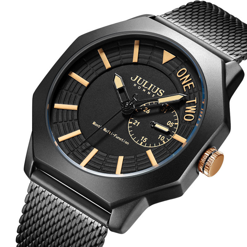 Quarz-Uhr mit 3D-Diamant-Design, wasserdicht – Bild 2 | LuxeStyle