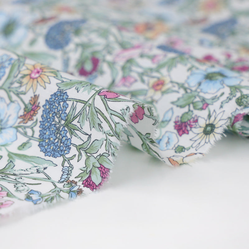 Tana Lawn Baumwollstoff Rachel Blue Flower | LuxeStyle