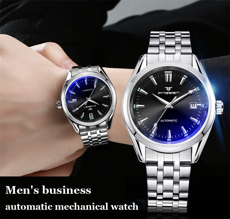 Skelett-Automatikuhr mit blauem Zifferblatt – Bild 5 | LuxeStyle