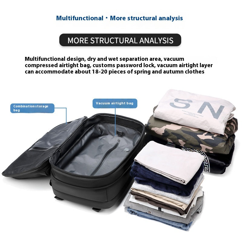 Rucksack Männer 56-75l mit Anti-Diebstahl und Nass-Trockenscheidung – Bild 12 | LuxeStyle