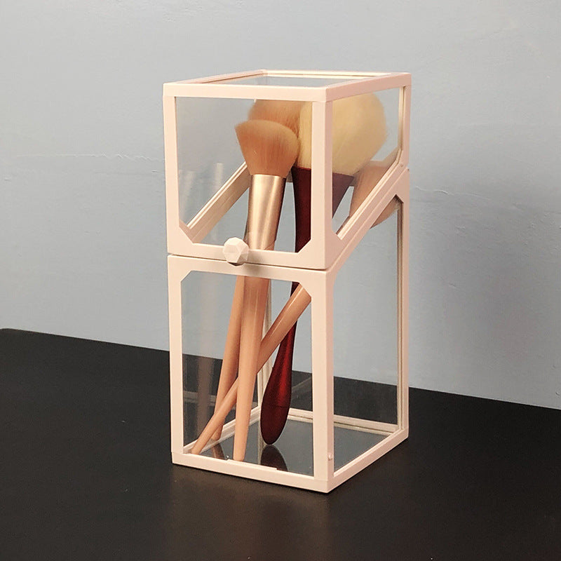 Make-up Pinsel- und Utensilienhalter aus Glas