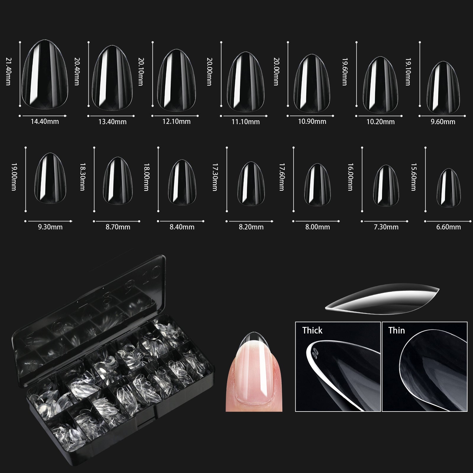 Transparente Nagel-Tips