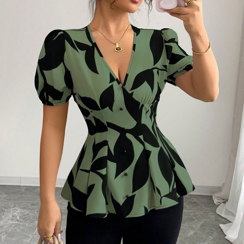 Kurzarm-Hemd mit Blumenmuster – Bild 8 | LuxeStyle
