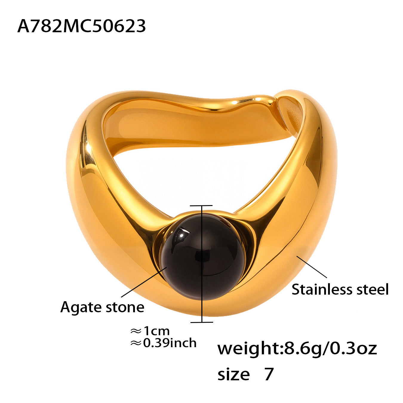 Exzentrisch Geometrischer Damenring