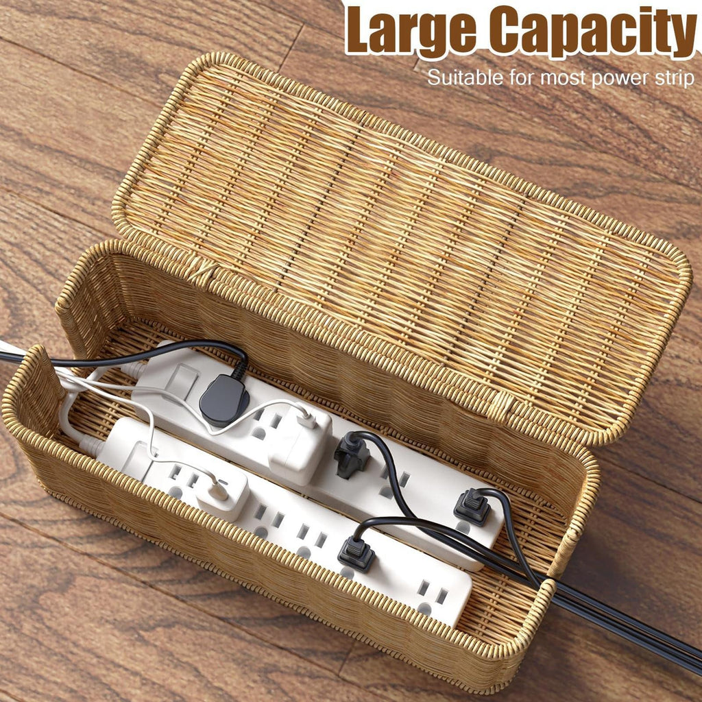 Kabel-Organizer im Rattan-Stil – Bild 2 | LuxeStyle