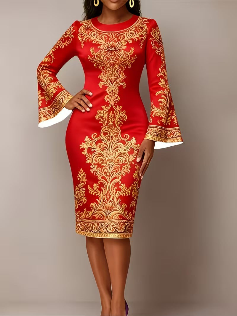 Rundhalsausschnitt Kleid