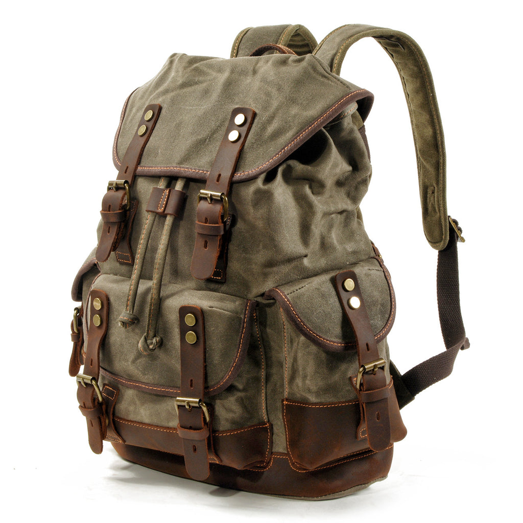 Rucksack aus Canvas und Leder – Bild 4 | LuxeStyle
