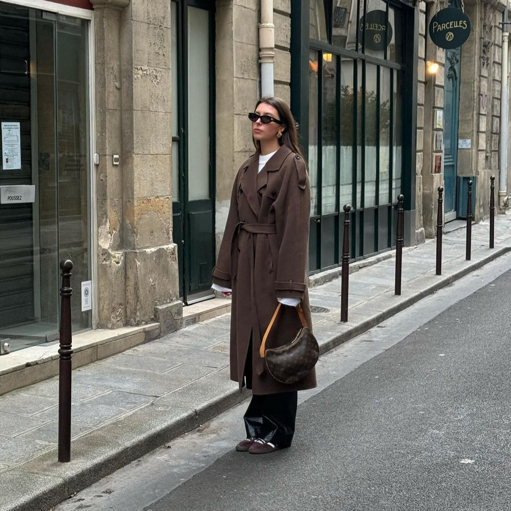 Eleganter Wollmantel im Casual-Stil