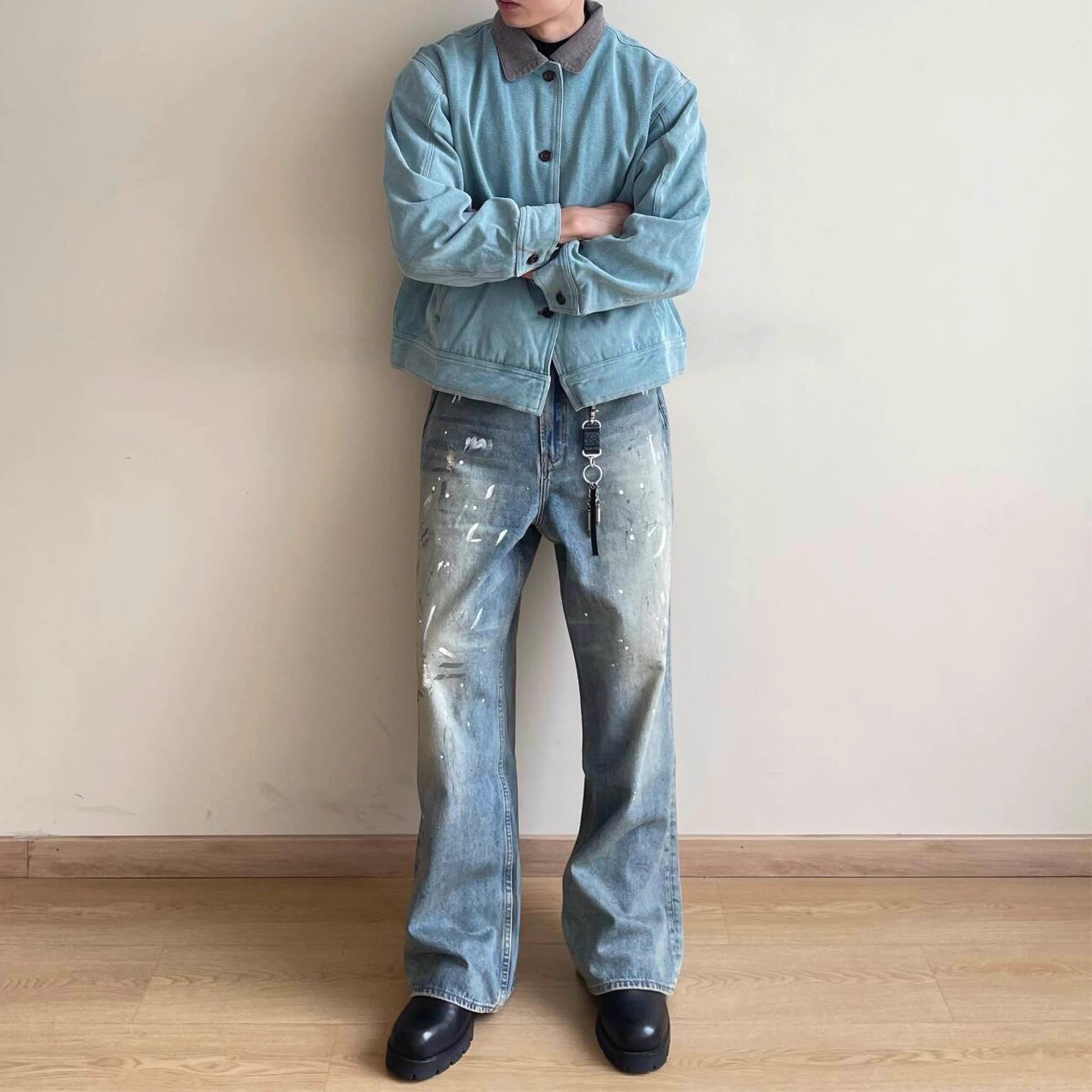 Loose Fit Jeans mit Distressed-Effekt