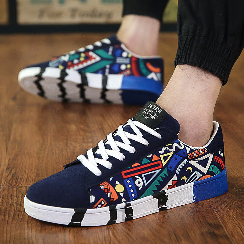 Trendige Canvas-Schuhe mit Wildleder-Details