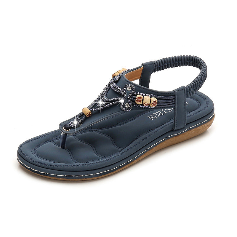 Boho-Sandalen mit Strass und Riemen – Bild 5 | LuxeStyle