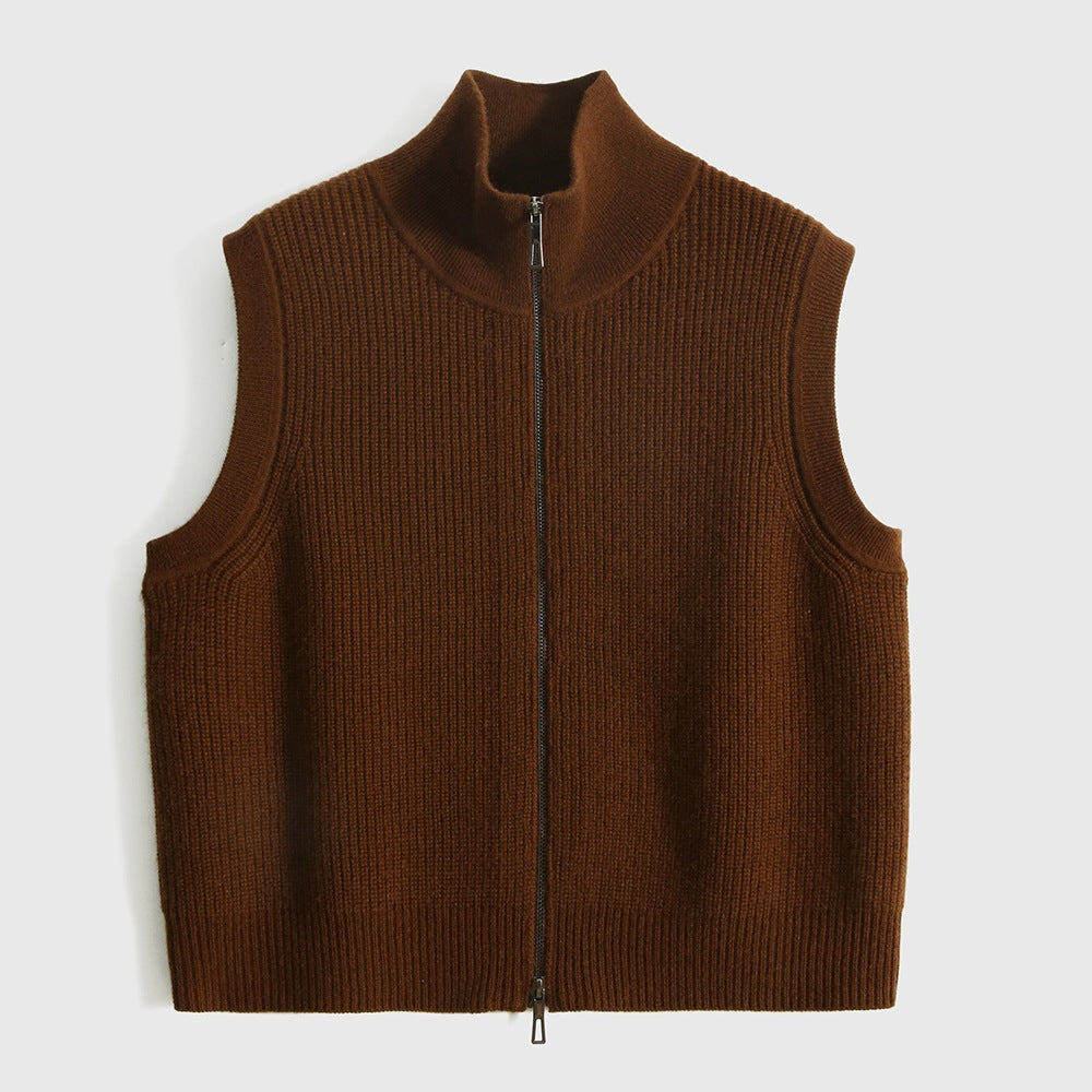 Merino Woll-Cardigan Weste