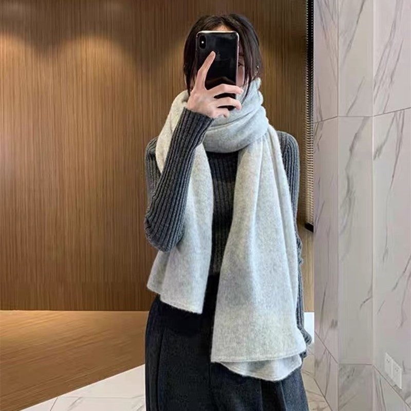 Wollschal für Winter – einfarbig – Bild 12 | LuxeStyle