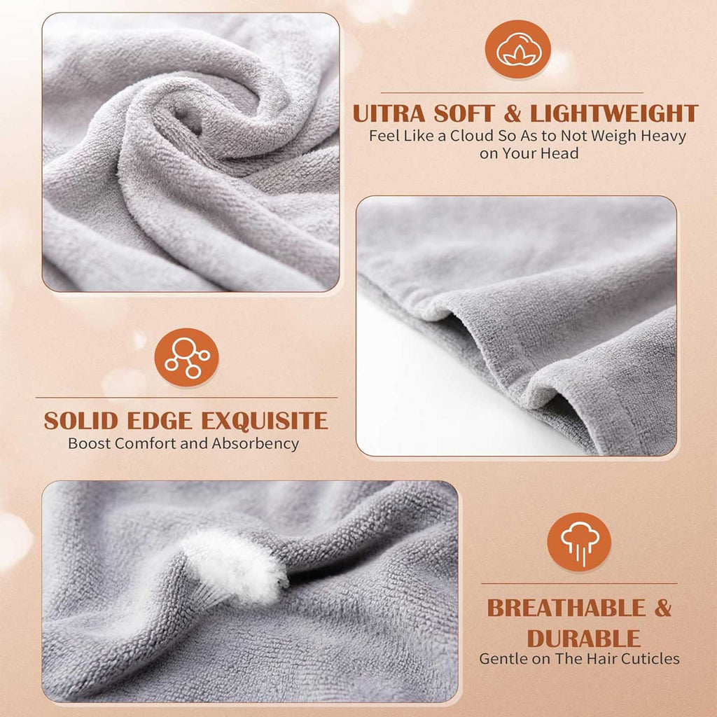 Mikrofaser Haarhandtuch Turban 3er-Set – Ansicht 6