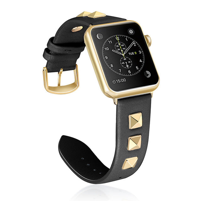 Lederarmband mit Nieten für Watch – Bild 7 | LuxeStyle