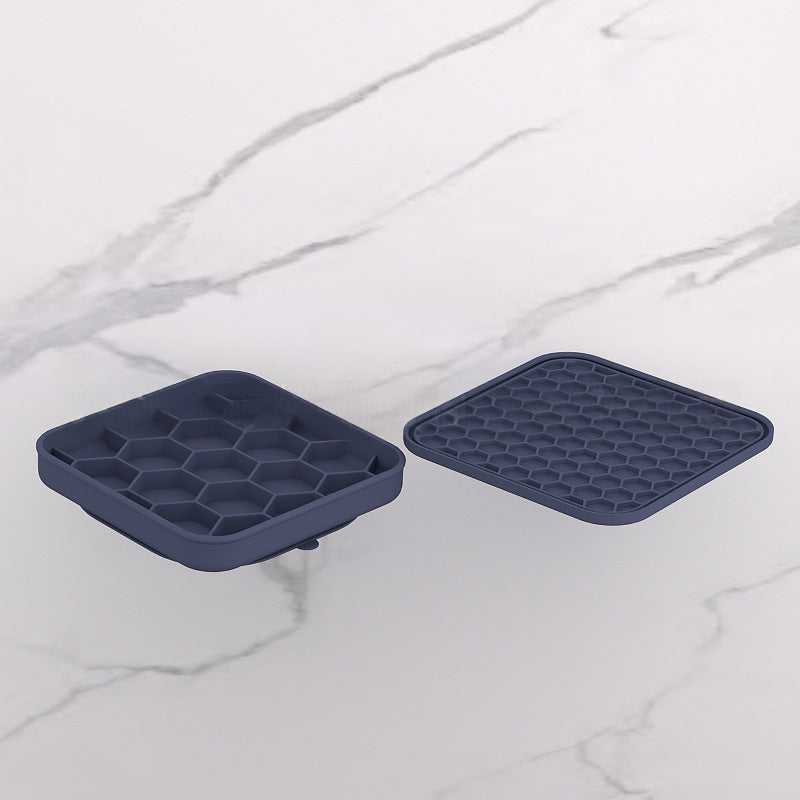 Silikon-Anti-Schling-Napf mit Wabenmuster und Deckel – Bild 7 | LuxeStyle