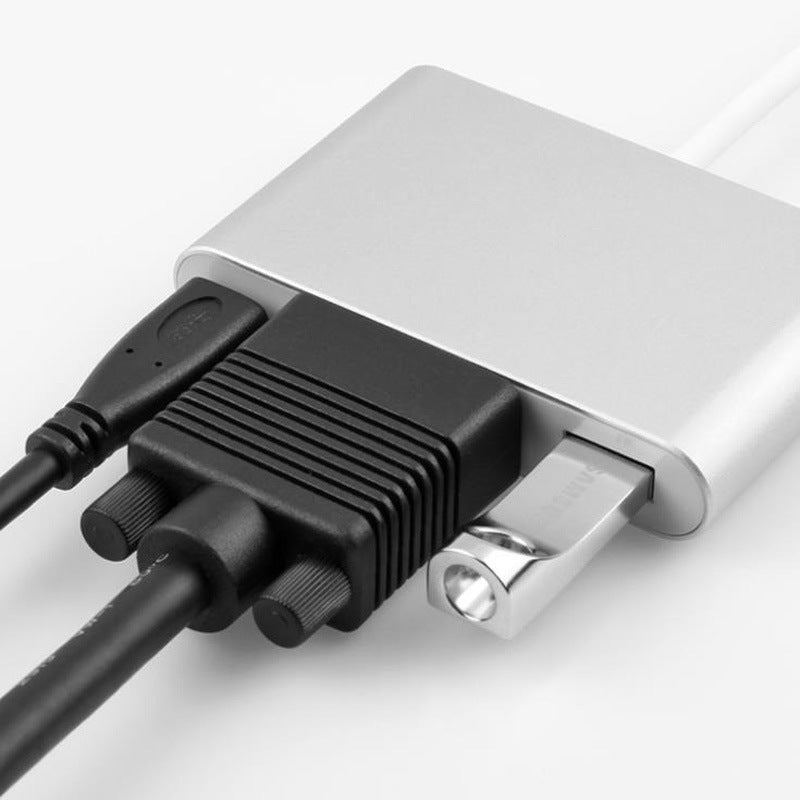 USB-C zu VGA + USB 3.0 + Ladeanschluss Adapter – Bild 3 | LuxeStyle
