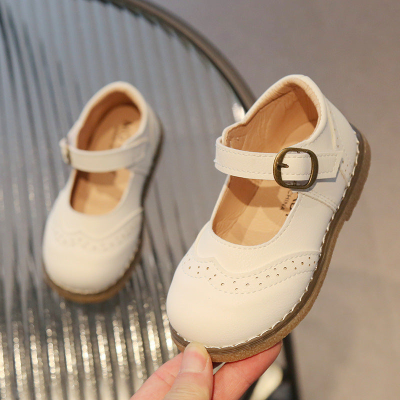 Mädchen Lederimitat-Schuhe mit Klettverschluss