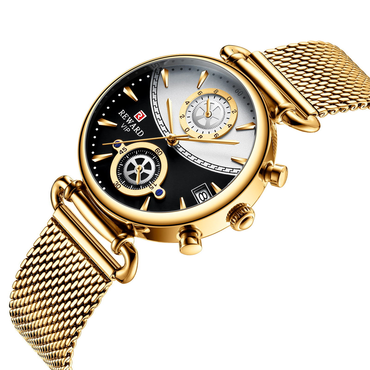 Analoguhr mit Edelstahlarmband – Bild 5 | LuxeStyle