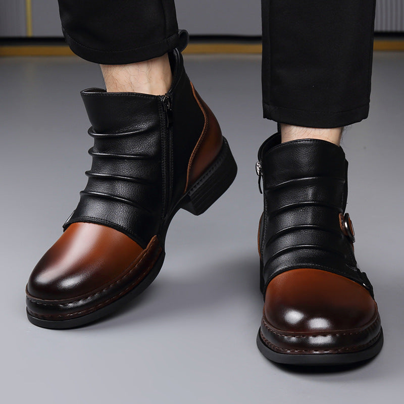 Herren Retro Thermostiefel mit Reissverschluss