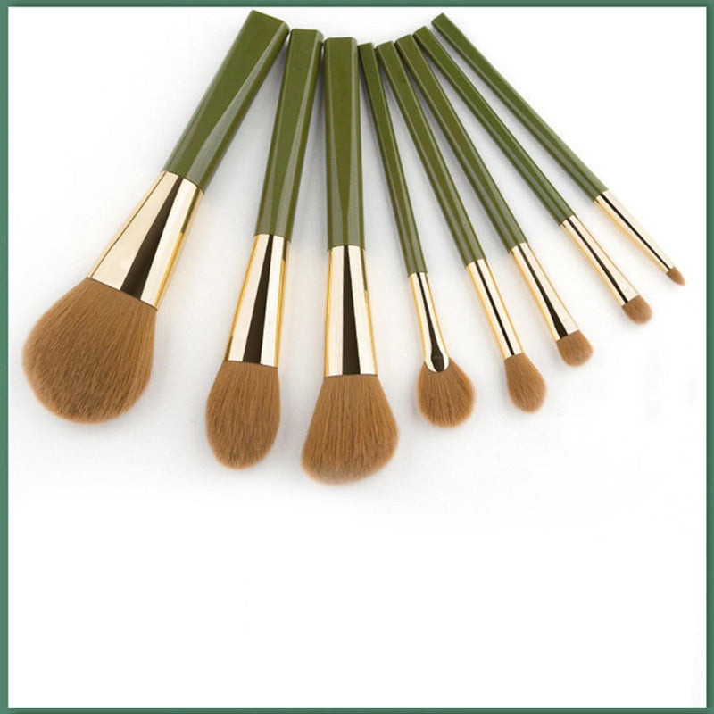 8-teiliges Make-up Pinselset Grün Schimmernd