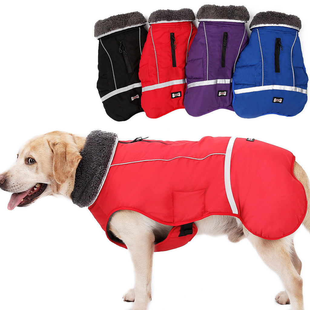 Reflektierende Winterweste für grosse Hunde