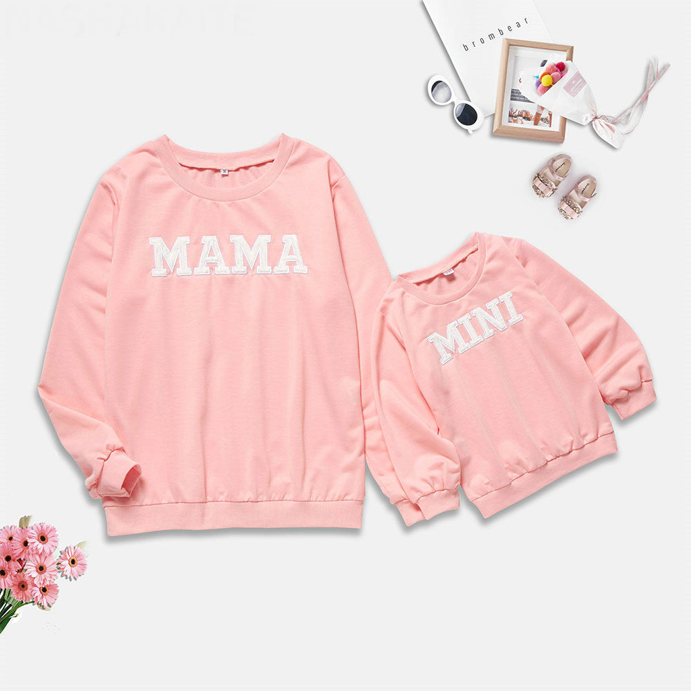 Partnerlook Letter Printed Pullover