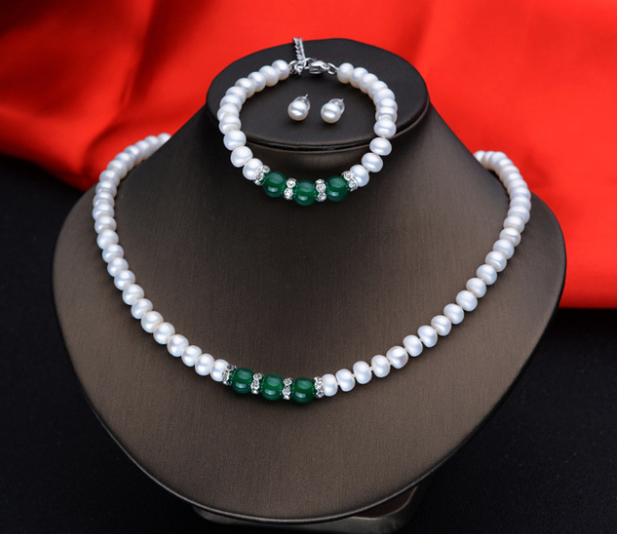 Achat-Perlen-Schmuckset