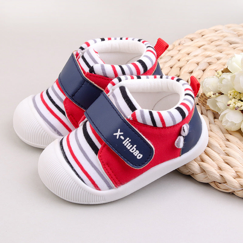 Kleiner Schuh mit Griff und bunten Streifen – Bild 5 | LuxeStyle