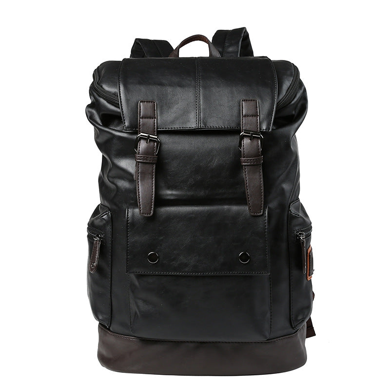 Männlicher PU-Leder Rucksack für Schule und Reisen – Bild 4 | LuxeStyle