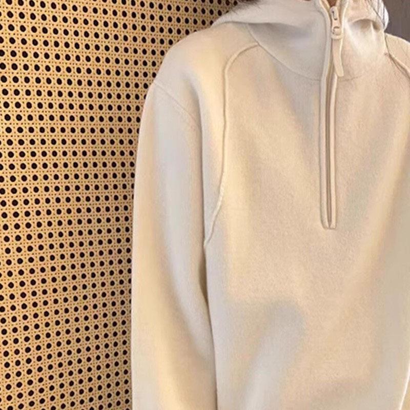 Damen Hoodie aus doppelseitigem Coral Fleece – Bild 6 | LuxeStyle