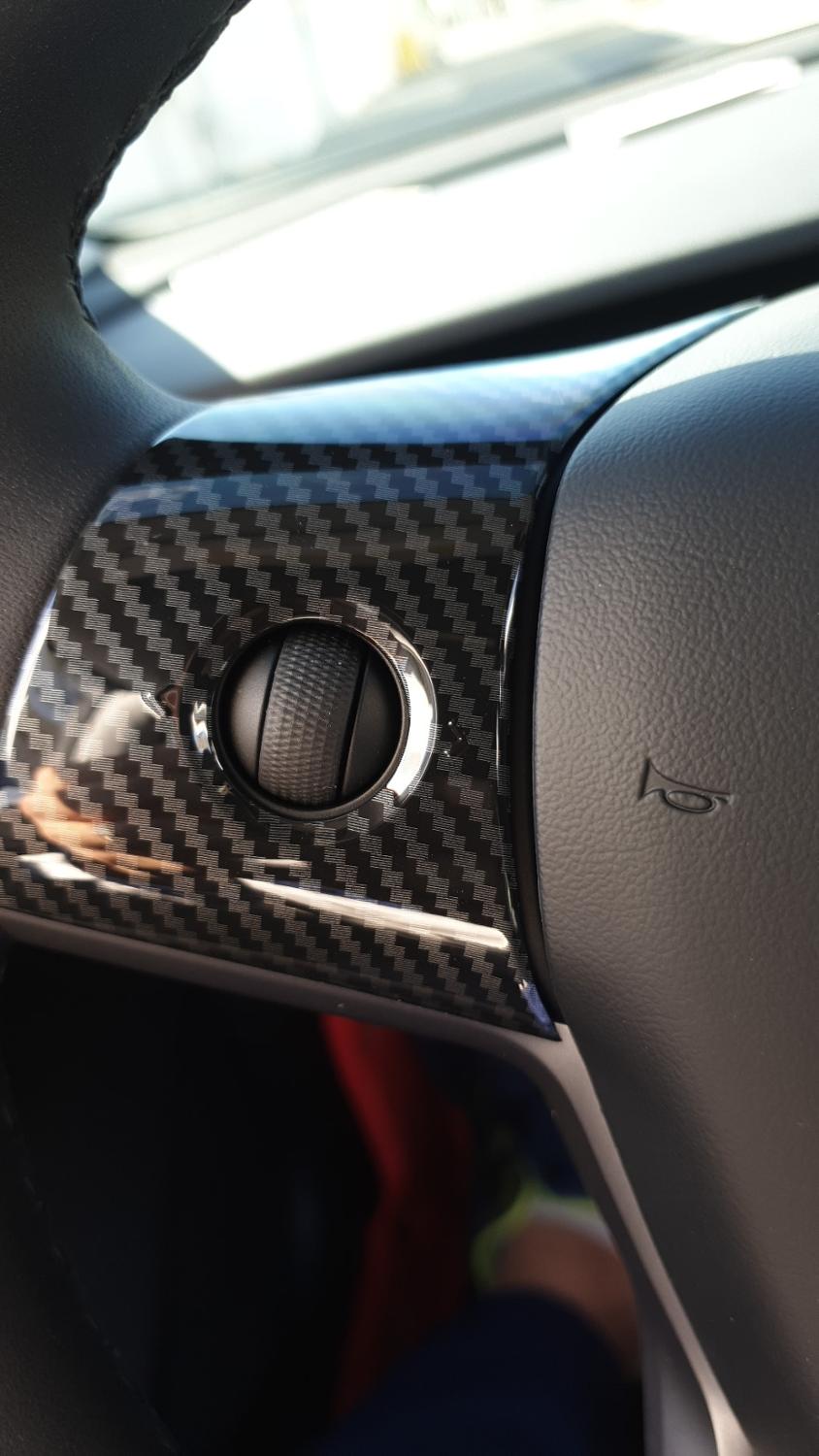 3er-Set Lenkradverzierung für Tesla Model 3 mit Logo