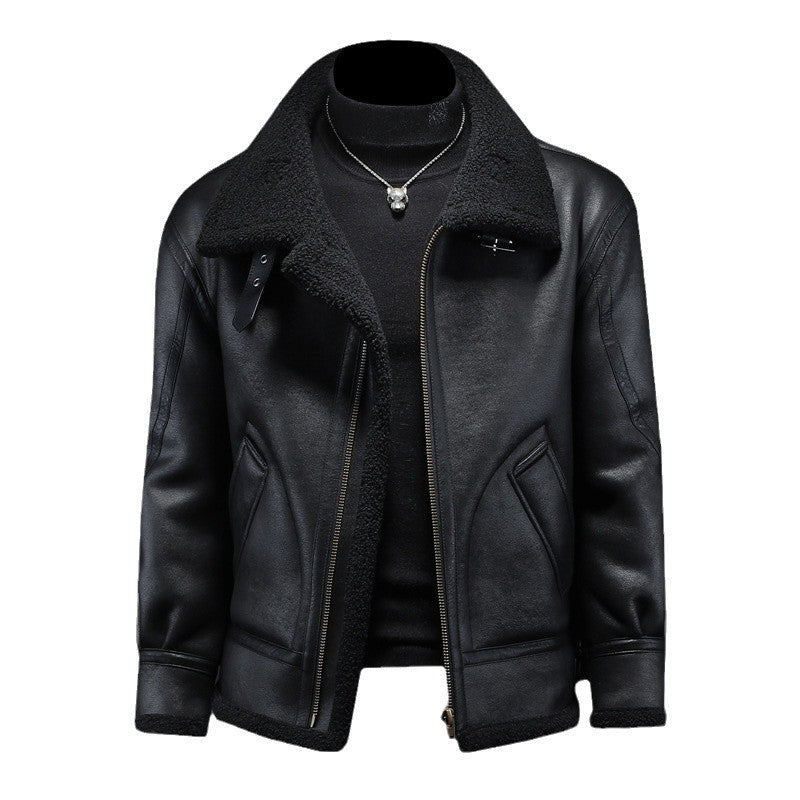 Leder-Pelz Jacke für Herren