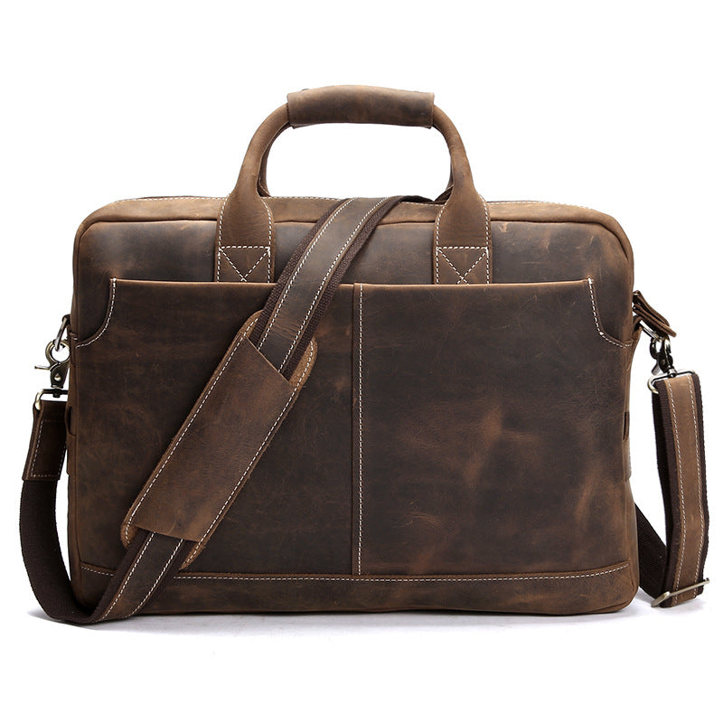 Crazy Horse Leder Schultertasche Vintage – Bild 3 | LuxeStyle