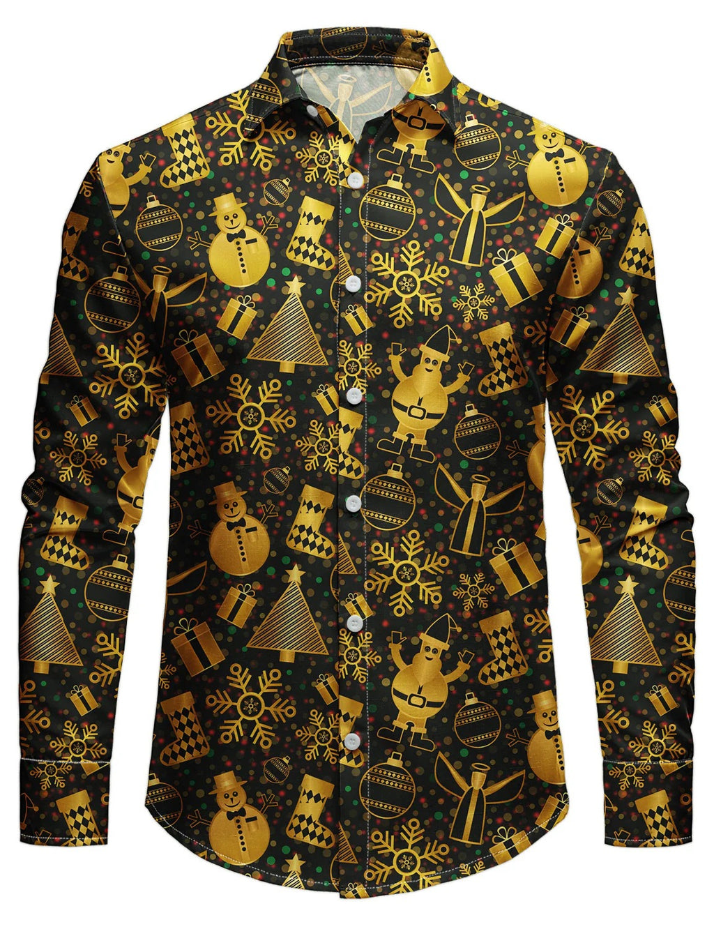 Herren-Langarmhemd mit Weihnachtsbaum-Muster – Bild 12 | LuxeStyle