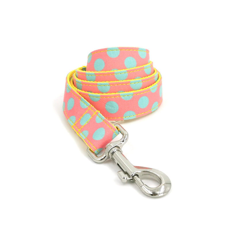 Halsband & Leine Set: Gelb mit Polka Dots – Bild 2 | LuxeStyle