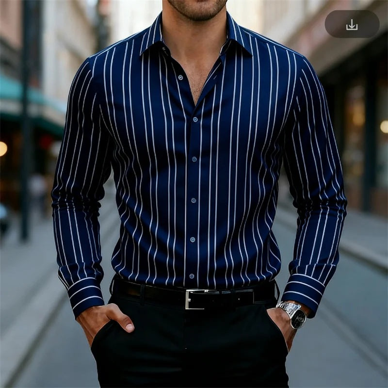 Figurbetonendes Slim-Fit Langarmshirt für Herren – Bild 1 | LuxeStyle