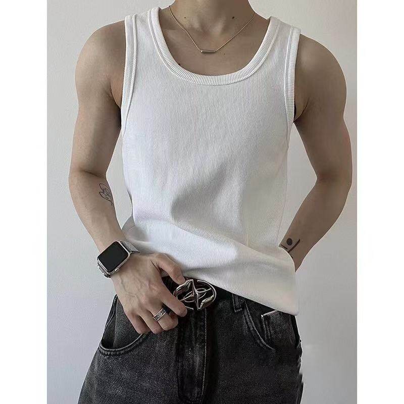 Herren Grau American-Style Ripp-Tanktop