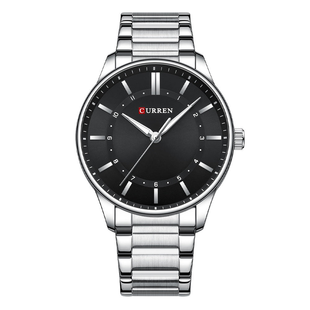 Herren-Uhr mit großem Zifferblatt und wasserdicht
