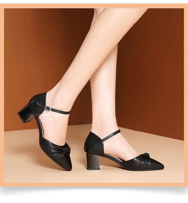 Coarse Heel Sandalen mit Schnalle – Bild 7 | LuxeStyle