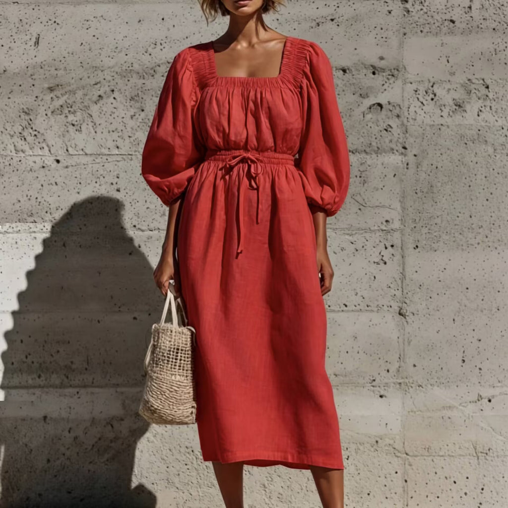Sommerkleid mit Puffärmeln – Bild 15 | LuxeStyle