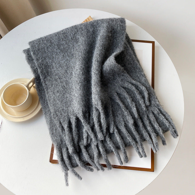 Langer Wollschal aus Polyester 40 × 210 cm – Bild 14 | LuxeStyle