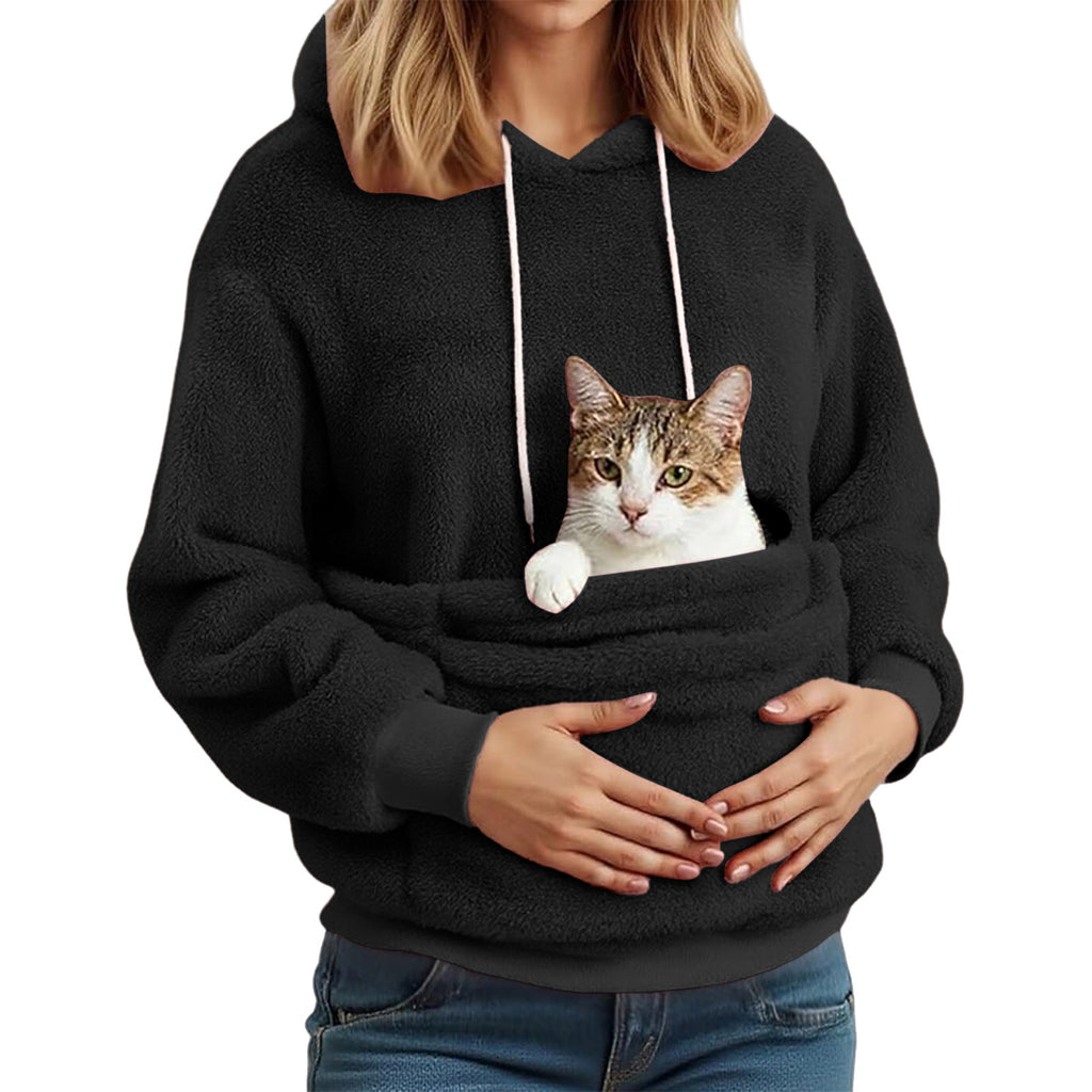 Damen Flanell Kapuzenpullover