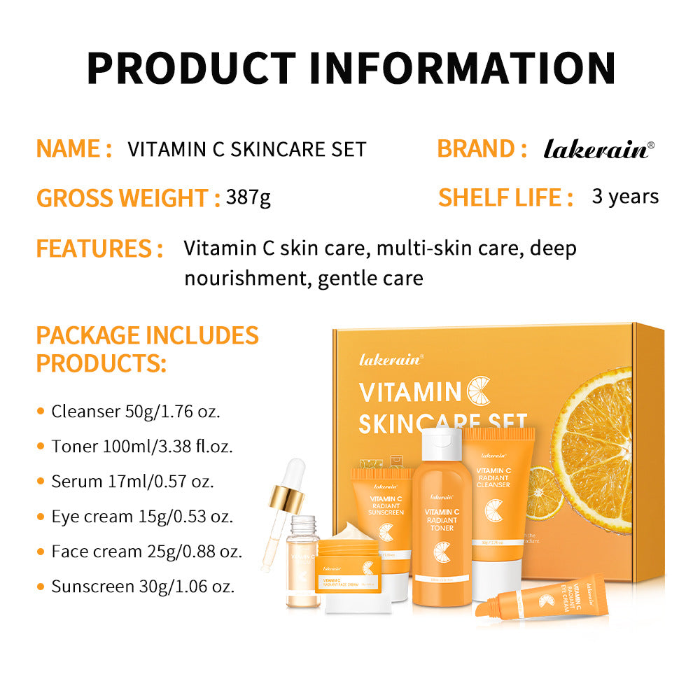 Lakerain Vitamin C Gesichtspflege-Set (6-teilig) – Bild 2 | LuxeStyle