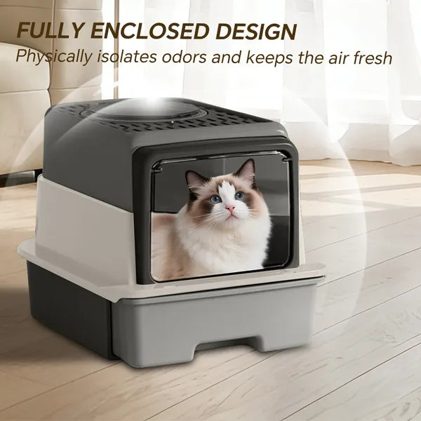Stabile Katzentoilette mit offenem Design