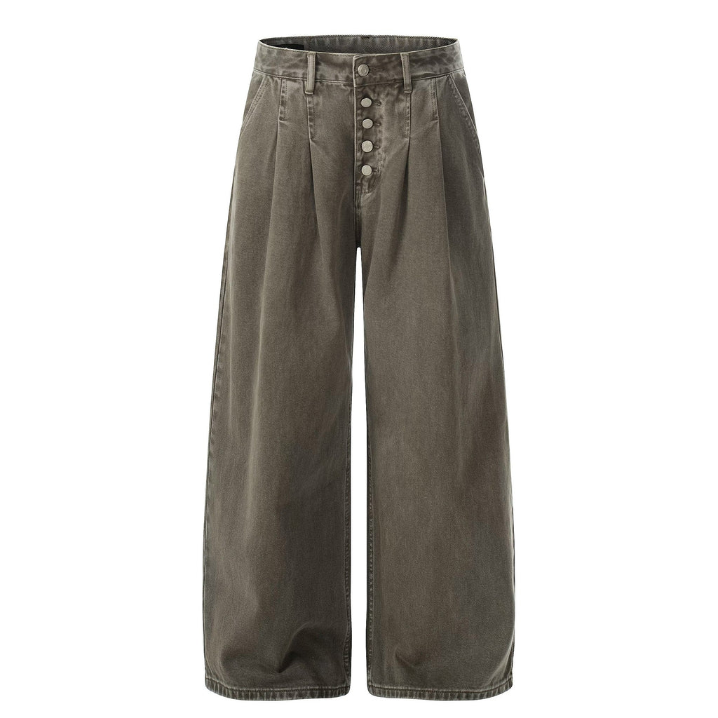 Retro Loose-fit Straight-leg Herrenhosen