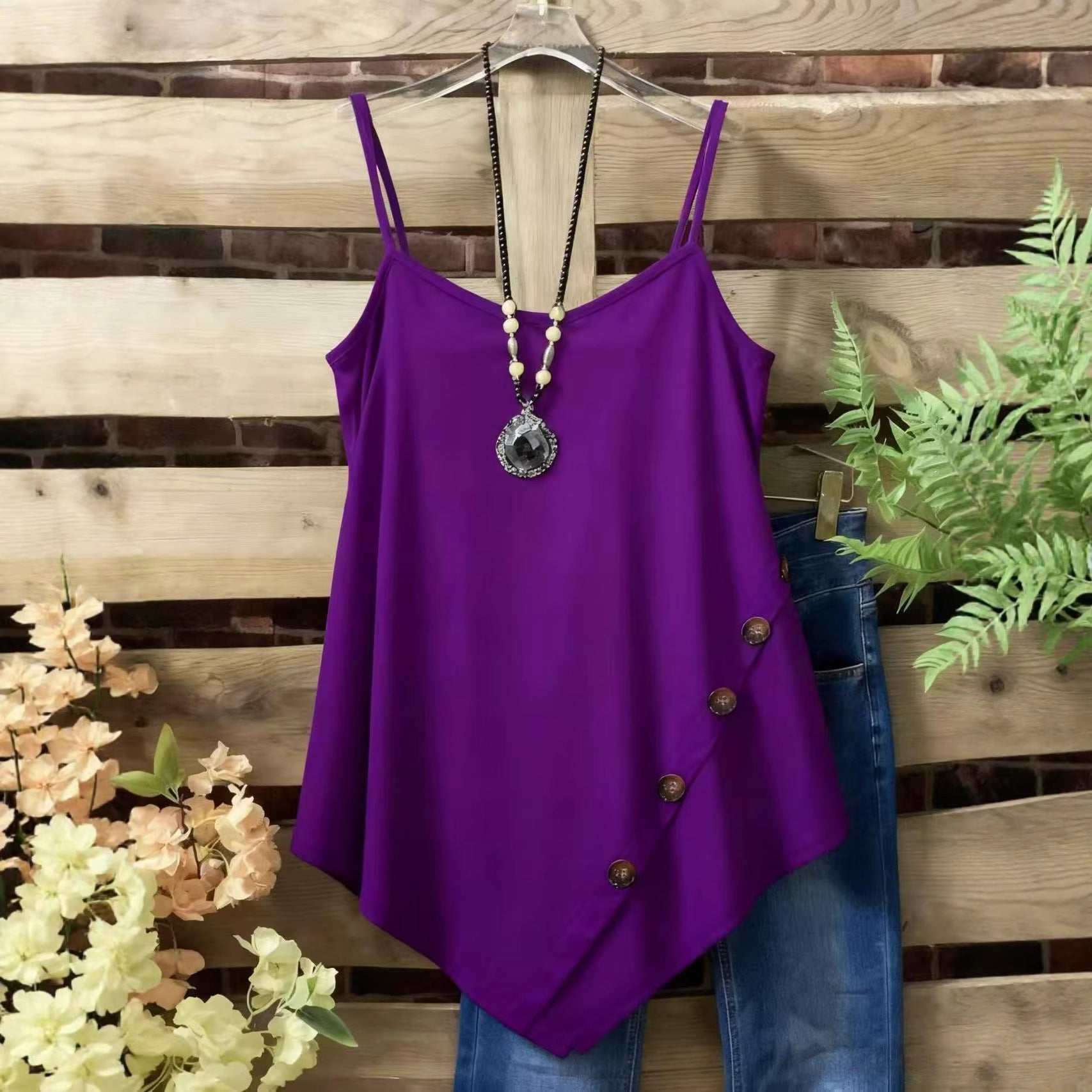 Damen Camisole mit Knöpfen