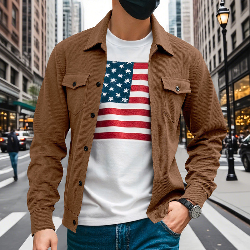 Herren Übergangsjacke mit Stehkragen und vielen Taschen